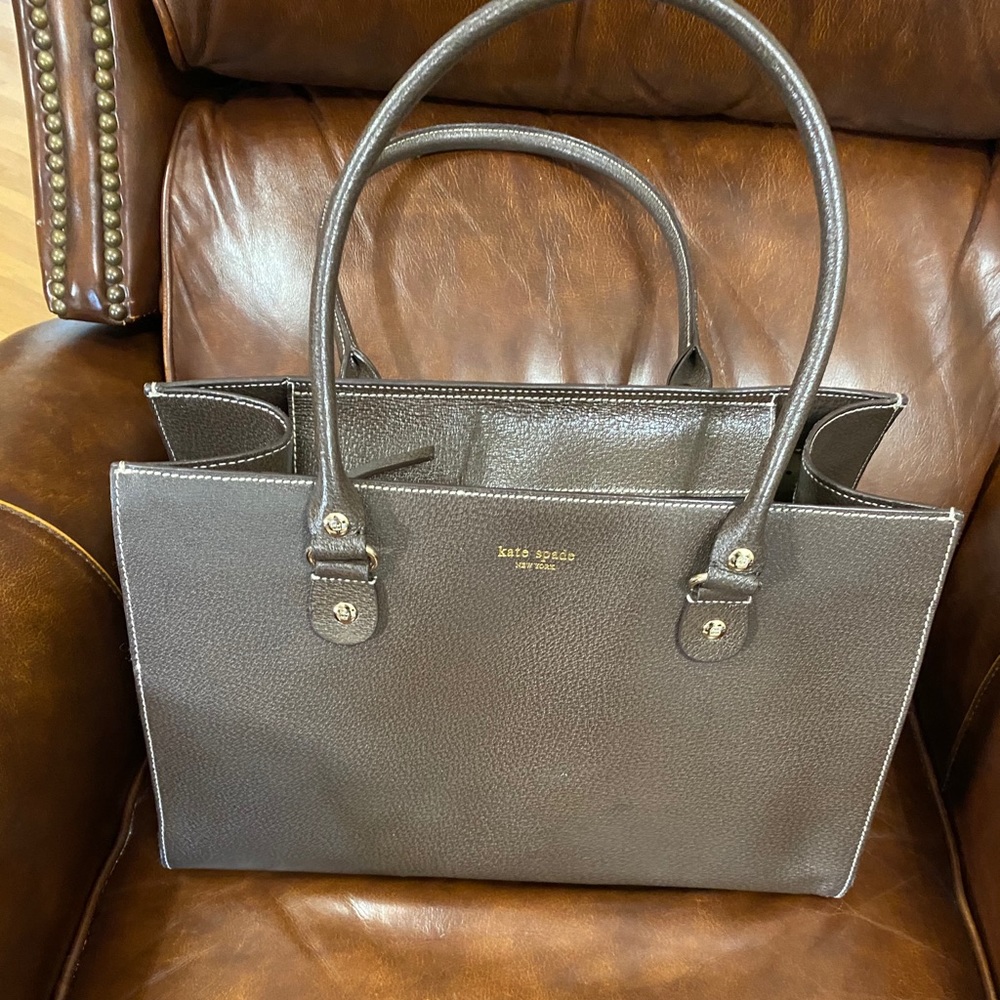 Kate spade brown leather tote